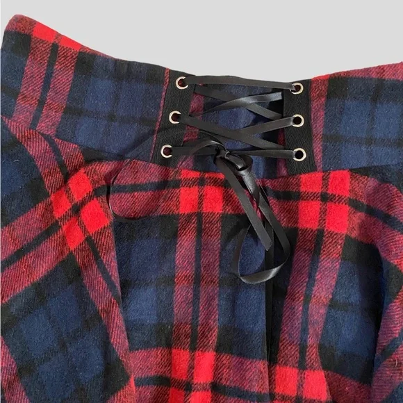IDEALSANXUN HIGH WAISTED WOOL BLEND GOTHIC MINI SKATER SKIRT (skort)- S/ Medium - Picture 3 of 11